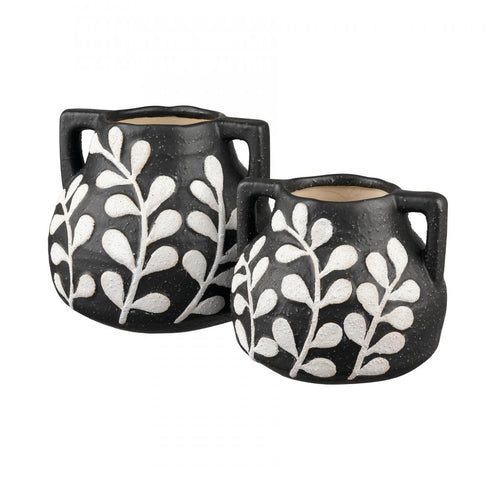 Elk Maria Vase Small (2 pack) (2 pack) in Black Finish Model: S0017-10052
