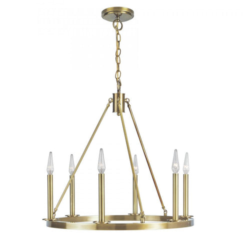 Elk Martin 24 Inch Wide 6 Light Chandelier in Bronze Model: 6525-AG-NG