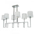 Elk Maya 48 Inch Wide 6 Light Linear Chandelier in Polished Nickel Model: 9678-PN-WS