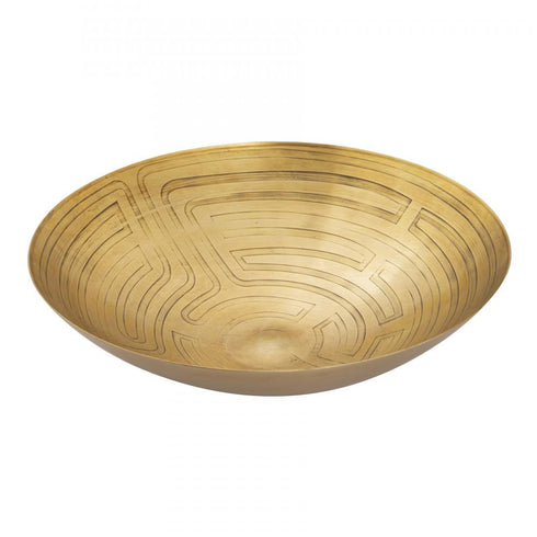 Elk Maze Etched Centerpiece Bowl Brass in Antique Brass Finish Model: H0807-10674