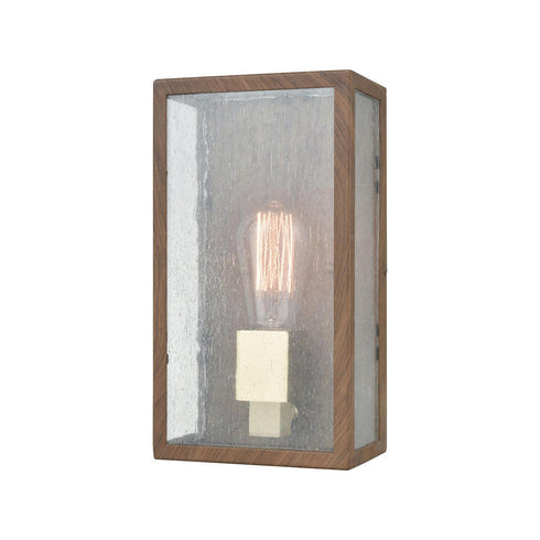 Elk McKenzie 1 Light SCONCE in Dark Wood Print Brushed Brass Brushed Brass Finish Model: 47130/1