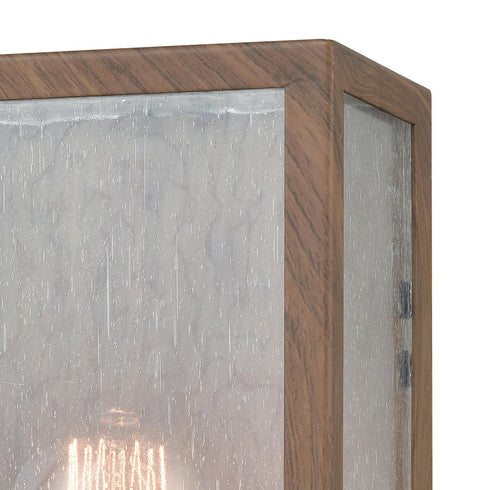 Elk McKenzie 1 Light SCONCE in Dark Wood Print Brushed Brass Brushed Brass Finish Model: 47130/1