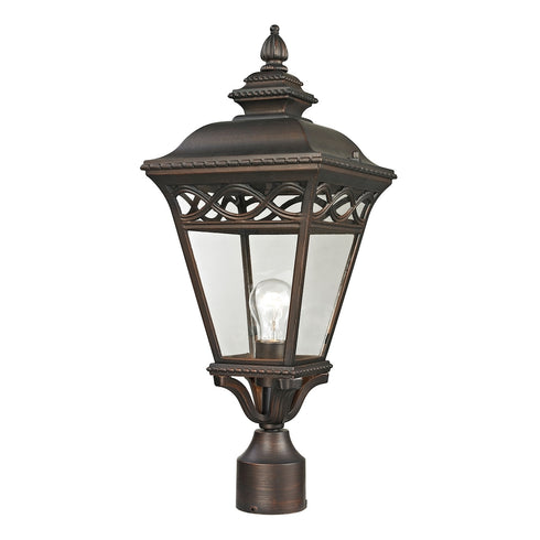 Elk Mendham 1 Light POST MOUNT in Hazelnut Bronze Finish Model: 8511EP/70