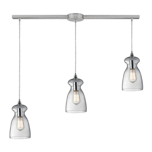 Elk Menlow Park 3 Light MINI PENDANT in Polished Chrome Finish Model: 60053-3L