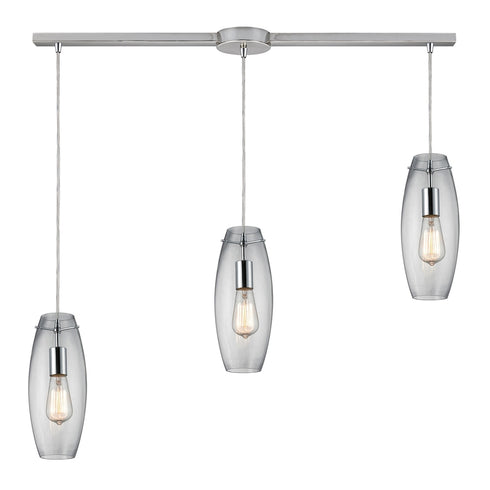 Elk Menlow Park 3 Light MINI PENDANT in Polished Chrome Finish Model: 60054-3L