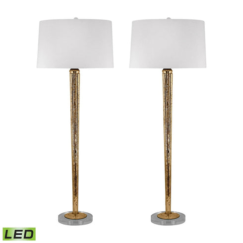 Elk Mercury Glass TABLE LAMP in Gold Mercury Finish Model: 711/S2-LED