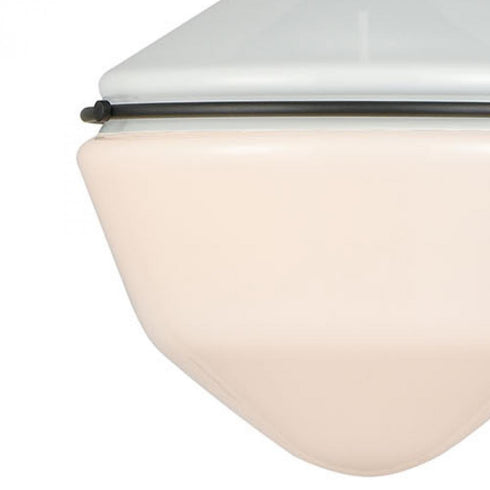 Elk Mid Century Schoolhouse MINI PENDANT in Enamel White Finish Model: 69295/1