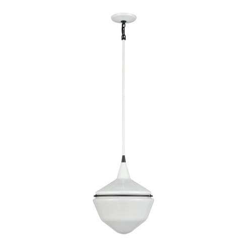Elk Mid Century Schoolhouse MINI PENDANT in Enamel White Finish Model: 69295/1