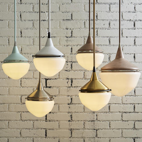 Elk Mid Century Schoolhouse MINI PENDANT in Pecan Finish Model: 69274/1