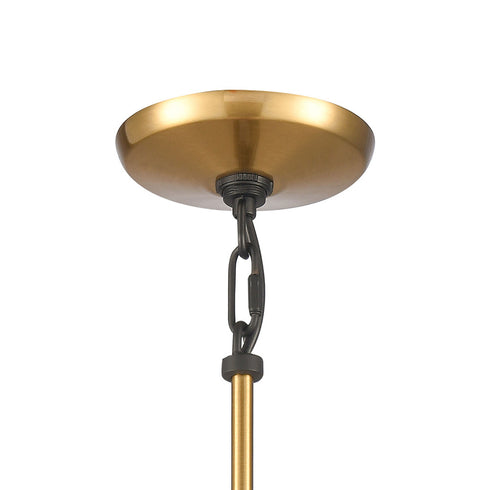 Elk Mid Century Schoolhouse MINI PENDANT in Satin Brass Finish Model: 69384/1