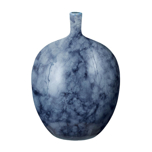 Elk Midnight Marble VASE JAR BOTTLE in Blue Finish Model: 857053