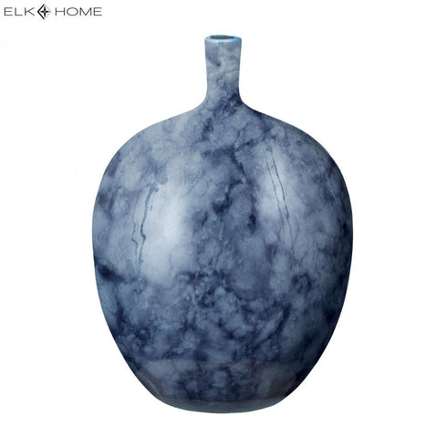 Elk Midnight Marble VASE JAR BOTTLE in Blue Finish Model: 857053