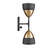 Elk Milla 14 Inch High 2 Light Sconce Charcoal Black Model: 52223/2