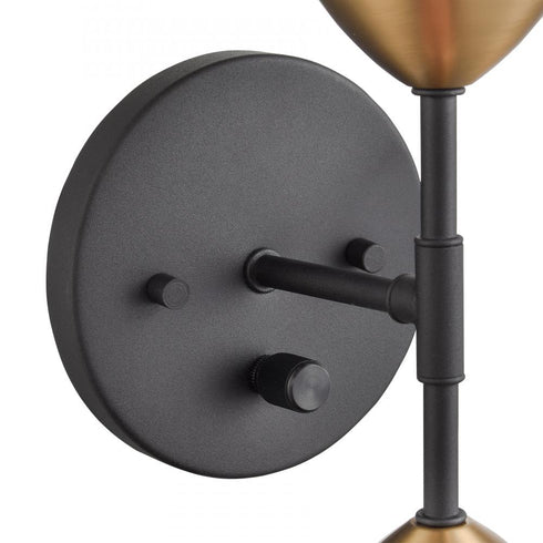 Elk Milla 14 Inch High 2 Light Sconce Charcoal Black Model: 52223/2