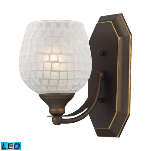 Elk Mix and Match Vanity VANITY LIGHT in Aged Bronze Finish Model: 570-1B-WHT-LED
