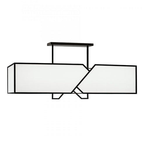 Elk Moiselle 48 Inch Wide 6 Light Linear Chandelier in Matte Black Model: 8171-MB-WS