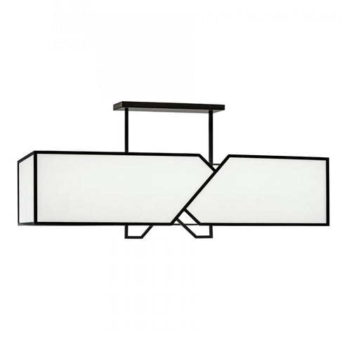 Elk Moiselle 48 Inch Wide 6 Light Linear Chandelier in Matte Black Model: 8171-MB-WS
