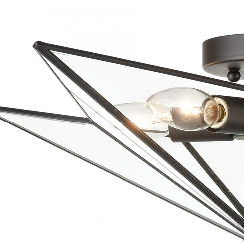 Elk Moravian Star FLUSH MOUNT in Clear Finish Model: D4386