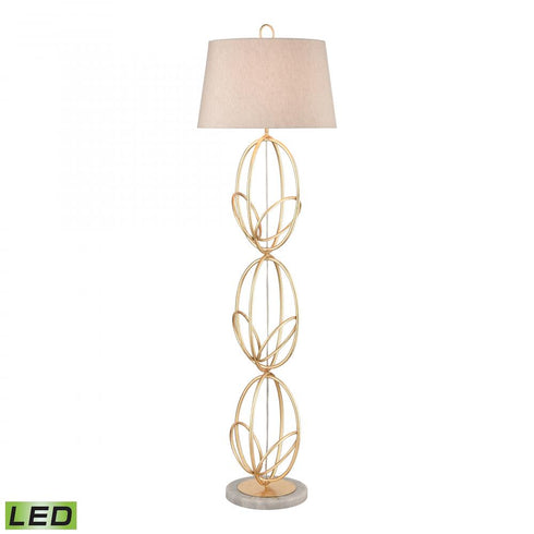 Elk Morely 63 Inch High 1 Light Floor Lamp in Gold Leaf Includes LED Bulb Model: H0019-7988-LED