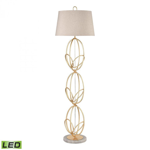 Elk Morely 63 Inch High 1 Light Floor Lamp in Gold Leaf Includes LED Bulb Model: H0019-7988-LED