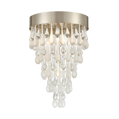 Elk Morning Frost 4 Light FLUSH MOUNT in Silver Leaf Finish Model: 32341/4