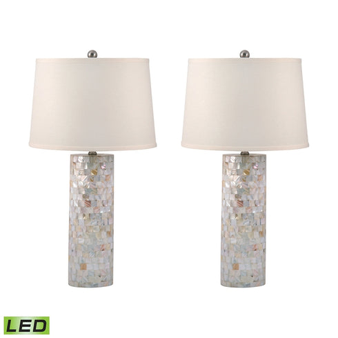 Elk Mother of Pearl TABLE LAMP in Natural Finish Model: 812/S2-LED
