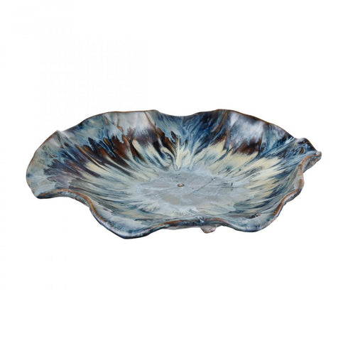 Elk Mulry Charger in Prussian Blue Glazed Model: S0037-11349