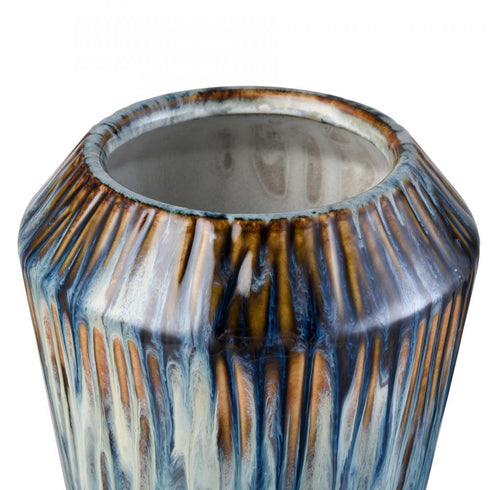 Elk Mulry Jar Set of 3 Green in Prussian Blue Glazed Model: S0037-11348/S3