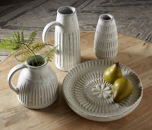 Elk Muriel VASE JAR BOTTLE in Aged White Finish Model: S0017-8210