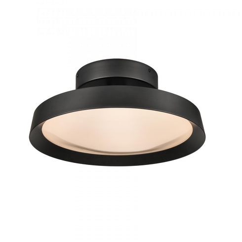 Elk Nancy 13.75 Inch Wide LED Semi Flush Mount in Matte Black Model: 85075/LED
