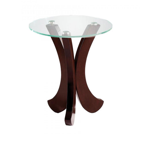 Elk Nassau Round Chairside Table Base in Brown Finish Model: 668-042-B