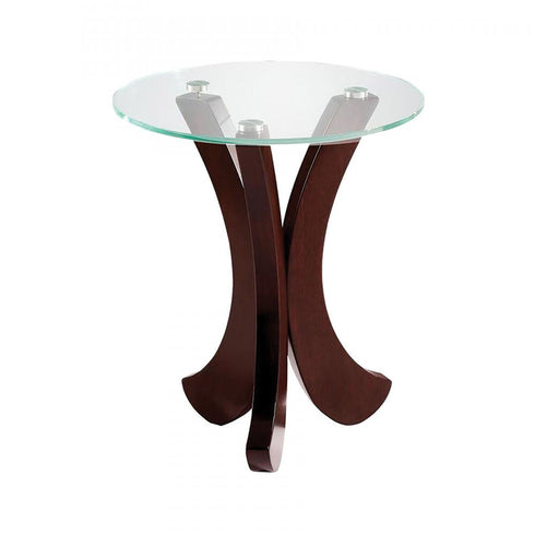 Elk Nassau Round Chairside Table Top in Brown Finish Model: 668-042-T
