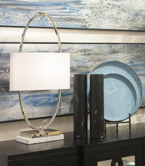 Elk Nelson Tray Set of 2 in Light Blue Enamel (2 pack) (2 pack) Model: H0897-9780/S2