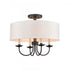 Elk Neville 20 Inch Wide 4 Light Semi Flush Mount Charcoal Black Model: 89704/4