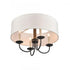 Elk Neville 20 Inch Wide 4 Light Semi Flush Mount Charcoal Black Model: 89704/4