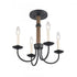 Elk Neville 20 Inch Wide 4 Light Semi Flush Mount Charcoal Black Model: 89704/4