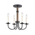 Elk Neville 20 Inch Wide 4 Light Semi Flush Mount Charcoal Black Model: 89704/4