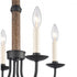 Elk Neville 20 Inch Wide 4 Light Semi Flush Mount Charcoal Black Model: 89704/4