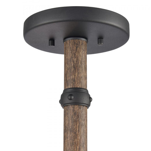 Elk Neville 20 Inch Wide 4 Light Semi Flush Mount Charcoal Black Model: 89704/4