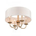 Elk Neville 20 Inch Wide 4 Light Semi Flush Mount Natural Brass Model: 89714/4