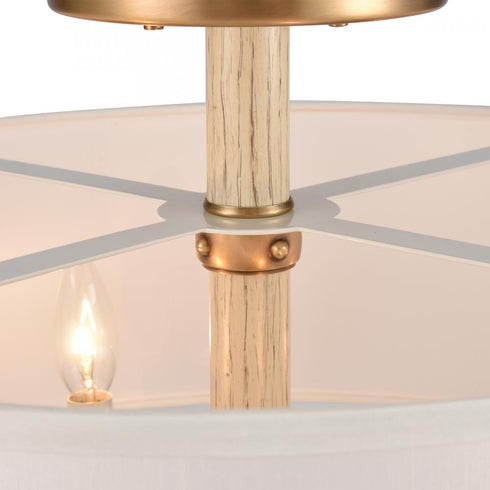 Elk Neville 20 Inch Wide 4 Light Semi Flush Mount Natural Brass Model: 89714/4