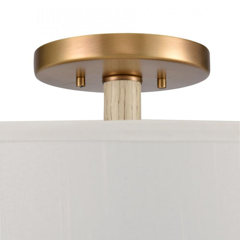 Elk Neville 20 Inch Wide 4 Light Semi Flush Mount Natural Brass Model: 89714/4