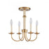 Elk Neville 20 Inch Wide 4 Light Semi Flush Mount Natural Brass Model: 89714/4