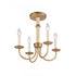 Elk Neville 20 Inch Wide 4 Light Semi Flush Mount Natural Brass Model: 89714/4