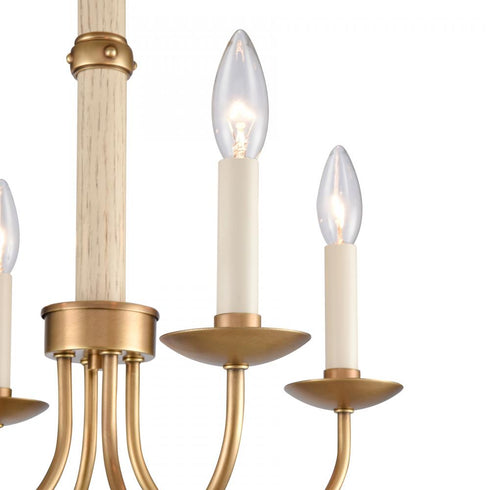 Elk Neville 20 Inch Wide 4 Light Semi Flush Mount Natural Brass Model: 89714/4