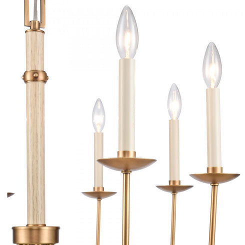 Elk Neville 28 Inch Wide 8 Light Chandelier Natural Brass Model: 89718/8