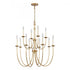 Elk Neville 34 Inch Wide 12 Light Chandelier Natural Brass Model: 89719/8+4