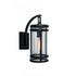 Elk New Yorker 14 Inch High 1 Light Outdoor Sconce in Acid Dipped Black Model: 1190-ADB-CL