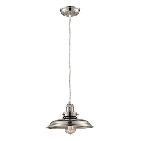Elk Newberry 1 Light MINI PENDANT in Polished Nickel Finish Model: 55011/1