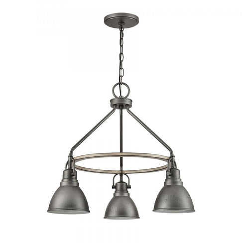 Elk North Shore 24 Inch Wide 3 Light Outdoor Pendant in Iron Model: 69652/3